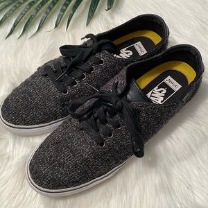 VANS Flannel Black & White Ortholite Sneakers Womens Size 11 Excellent Condition